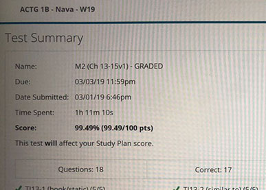 會計網課Test代考案例
